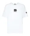 Dolce & Gabbana Short-sleeved T-shirt With Dg Logo Patch In White