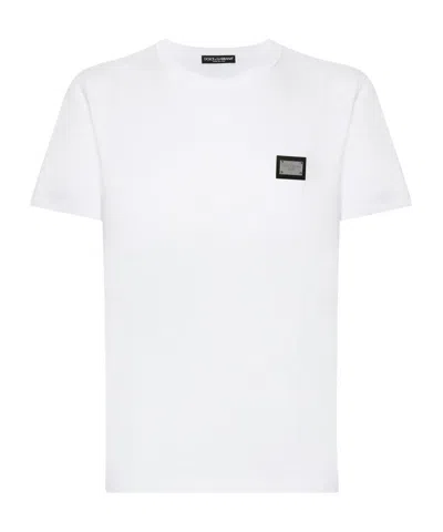 Dolce & Gabbana Dg Essentials Crew Neck T-shirt In White