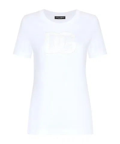 Dolce & Gabbana Logo Cotton T-shirt In White