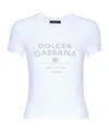 Dolce & Gabbana Logo Lettering-print Crewneck T-shirt In White