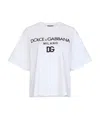 Dolce & Gabbana Flocked-logo Cotton T-shirt In White