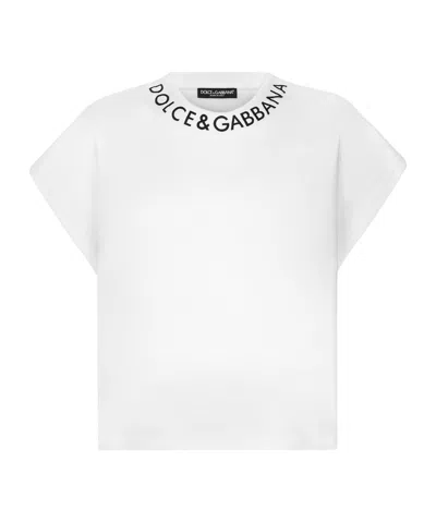 Dolce & Gabbana Short-sleeved T-shirt In Optical_white