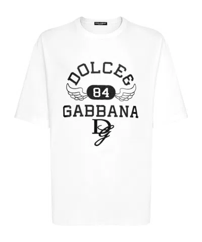 Dolce & Gabbana Men Cotton T-shirt In White