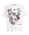 Dolce & Gabbana White Postcard Print Cotton T-shirt In White