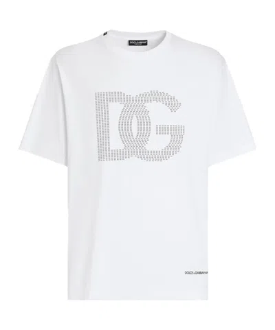 DOLCE & GABBANA DOLCE  GABBANA DG LOGO PRINTED CREWNECK T-SHIRT