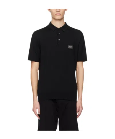 DOLCE & GABBANA SHORT-SLEEVED WOOL POLO SHIRT