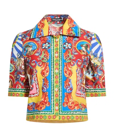 Dolce & Gabbana Woman Shirt Red Size 0 Cotton In Multi