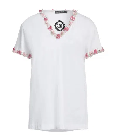 Dolce & Gabbana Short Sleeves T-shirts In White