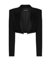 Dolce & Gabbana Virgin Wool Blazer With Satin Profiles In Black