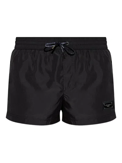 Dolce & Gabbana Short Swim Boxer Shorts In Black