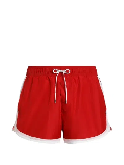 Dolce & Gabbana Short Swim Boxer Shorts In Red