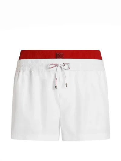 Dolce & Gabbana Short Swim Boxer Shorts In White