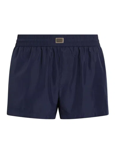 DOLCE & GABBANA SHORT SWIM TRUNKS WITH TAG