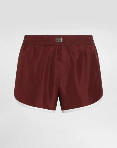 Dolce & Gabbana Short Swim Trunks With Tag In Multicolor