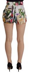 Dolce & Gabbana Patchwork Cotton Shorts In Multi