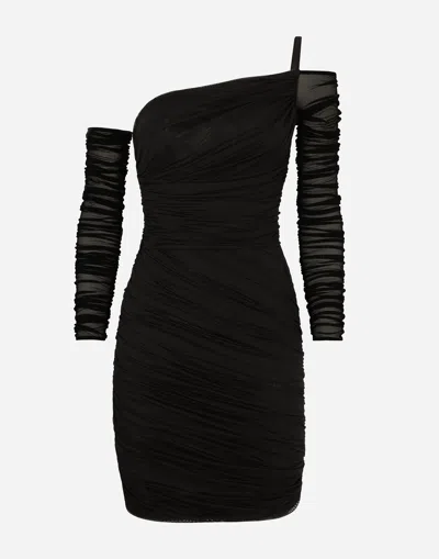 Dolce & Gabbana Short Tulle Dress In Black