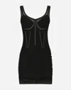 Dolce & Gabbana Corset Mini Dress In Black