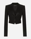 Dolce & Gabbana Wool Gabardine Short Jacket In ブラック