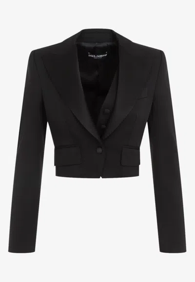 DOLCE & GABBANA SHORT WOOL TAILORED JACKET