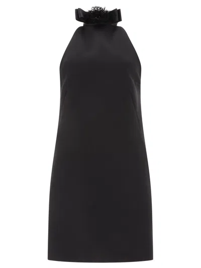 Dolce & Gabbana Short Woolen Dress In Black