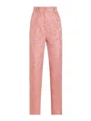 Dolce & Gabbana Tailored Quilted Floral Jacquard Pants In Pink