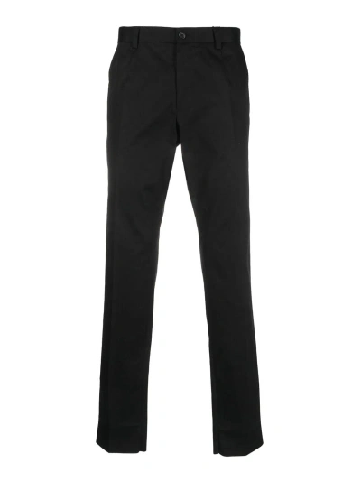 Dolce & Gabbana Straight Leg Trousers In Black