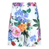 Dolce & Gabbana Multicolor Bermuda Shorts With All-over Floral Pattern Print In Cotton Woman