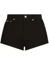 Dolce & Gabbana Logo Plaque High-waist Denim Shorts