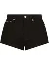 Dolce & Gabbana Logo Plaque High-waist Denim Shorts