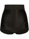 Dolce & Gabbana High-waisted Scallop-edge Briefs In Black