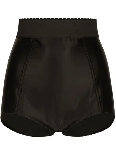 DOLCE & GABBANA DOLCE & GABBANA HIGH-WAISTED SATIN SHORTS