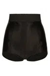 Dolce & Gabbana High-waisted Scallop-edge Briefs In Black