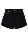 Dolce & Gabbana Logo Plaque High-waist Denim Shorts In Combined Variant