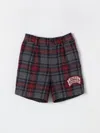 Dolce & Gabbana Logo-print Tartan-pattern Shorts In Blue