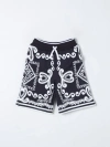 Dolce & Gabbana Jersey Bermuda Shorts With Marina Print In Marine