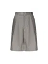 Dolce & Gabbana Cargo Bermuda Shorts In Cotton Gabardine In Grey