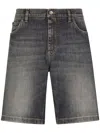 Dolce & Gabbana Faded-effect Denim Shorts In Blue