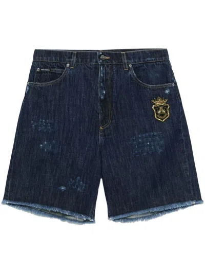 Dolce & Gabbana Shorts In Denim In Multi