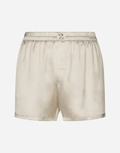 Dolce & Gabbana Shorts In Seta In Kaki Medio 2