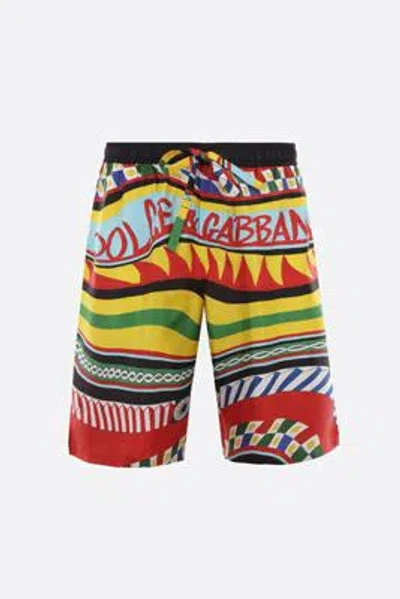 Dolce & Gabbana Shorts In Logo Carret