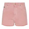 Dolce & Gabbana Regular Rise Flared Denim Shorts Clothing In Pink