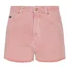 Dolce & Gabbana Regular Rise Flared Denim Shorts Clothing In Pink