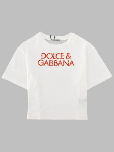 Dolce & Gabbana Short-sleeve Cotton T-shirt In White