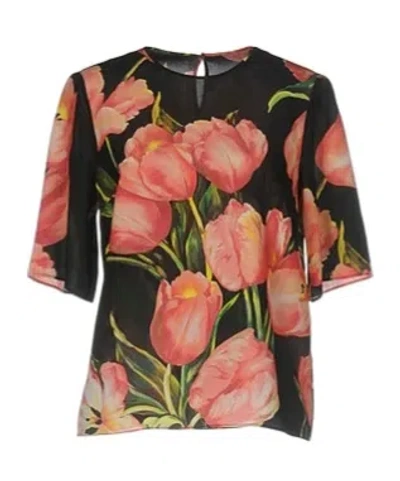 Dolce & Gabbana Short-sleeved Round-neck Top In Multi