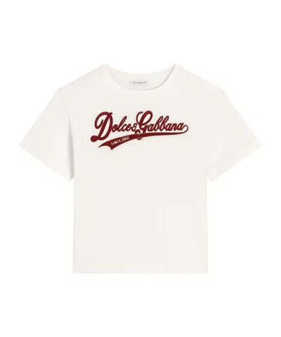 Dolce & Gabbana Kids' Short-sleeved T-shirt In White