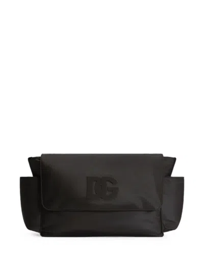 Dolce & Gabbana Kids' Shoulder And Crossbody Bag In Nylon In Black
