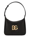 Dolce & Gabbana Structured Calfskin Shoulder Bag In Black
