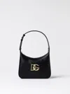 Dolce & Gabbana 3.5 Dg Logo Leather Shoulder Bag In Black
