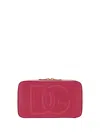 Dolce & Gabbana Leather Camera Bag With Logo In Glicine
