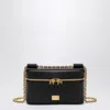 Dolce & Gabbana 'sicily Cube' Black Shoulder Bag With Logo Plaque On The Front And Double Zip